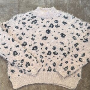 Leopard Print Fuzzy Sweater